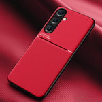 Custodia per telefono in TPU ibrida in PC magnetico con grana a strisce inclinate classica, For Samsung Galaxy A57 5G, For Samsung Galaxy A37 5G, For Samsung Galaxy A17 5G, For Samsung Galaxy A56 5G, For Samsung Galaxy A26 5G, For Samsung Galaxy A36