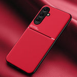 Custodia per telefono in TPU ibrida in PC magnetico con grana a strisce inclinate classica, For Samsung Galaxy A57 5G, For Samsung Galaxy A37 5G, For Samsung Galaxy A17 5G, For Samsung Galaxy A56 5G, For Samsung Galaxy A26 5G, For Samsung Galaxy A36