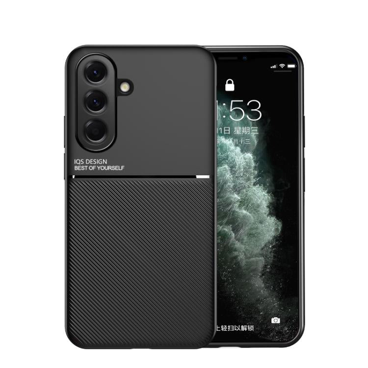 Custodia per telefono in TPU ibrida in PC magnetico con grana a strisce inclinate classica, For Samsung Galaxy A57 5G, For Samsung Galaxy A37 5G, For Samsung Galaxy A17 5G, For Samsung Galaxy A56 5G, For Samsung Galaxy A26 5G, For Samsung Galaxy A36