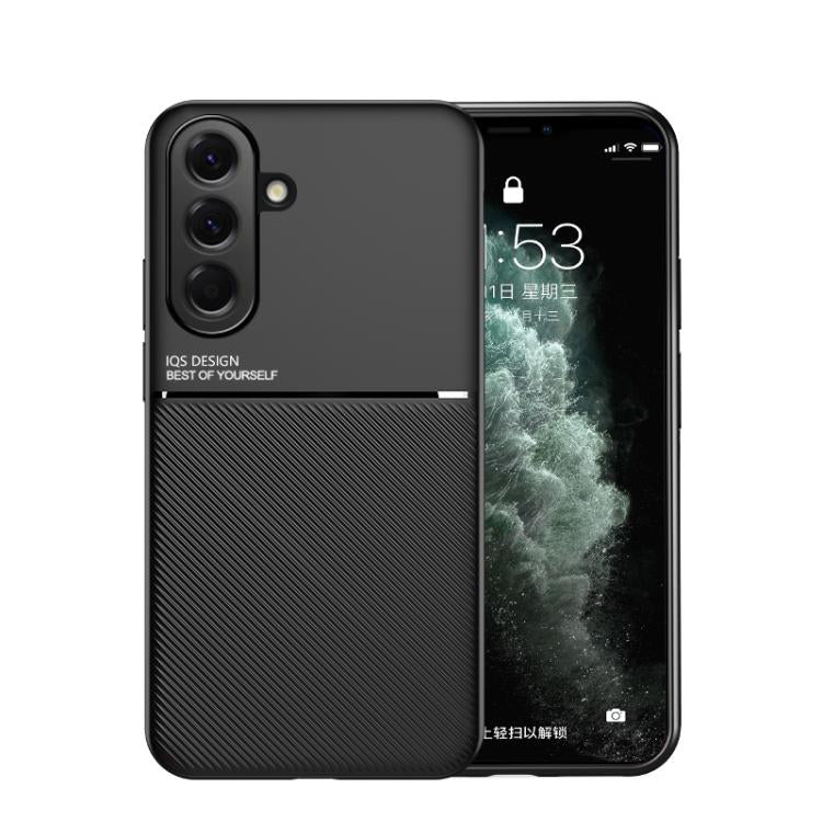 Custodia per telefono in TPU ibrida in PC magnetico con grana a strisce inclinate classica, For Samsung Galaxy A57 5G, For Samsung Galaxy A37 5G, For Samsung Galaxy A17 5G, For Samsung Galaxy A56 5G, For Samsung Galaxy A26 5G, For Samsung Galaxy A36