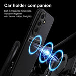 Custodia per telefono in TPU ibrida in PC magnetico con grana a strisce inclinate classica, For Samsung Galaxy A57 5G, For Samsung Galaxy A37 5G, For Samsung Galaxy A17 5G, For Samsung Galaxy A56 5G, For Samsung Galaxy A26 5G, For Samsung Galaxy A36
