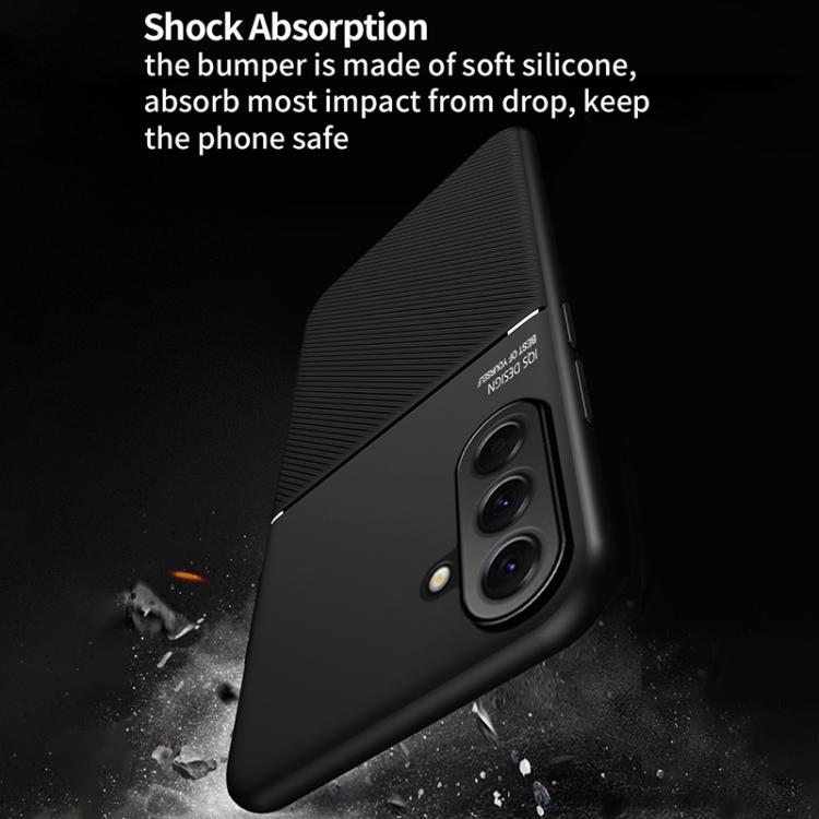 Custodia per telefono in TPU ibrida in PC magnetico con grana a strisce inclinate classica, For Samsung Galaxy A57 5G, For Samsung Galaxy A37 5G, For Samsung Galaxy A17 5G, For Samsung Galaxy A56 5G, For Samsung Galaxy A26 5G, For Samsung Galaxy A36