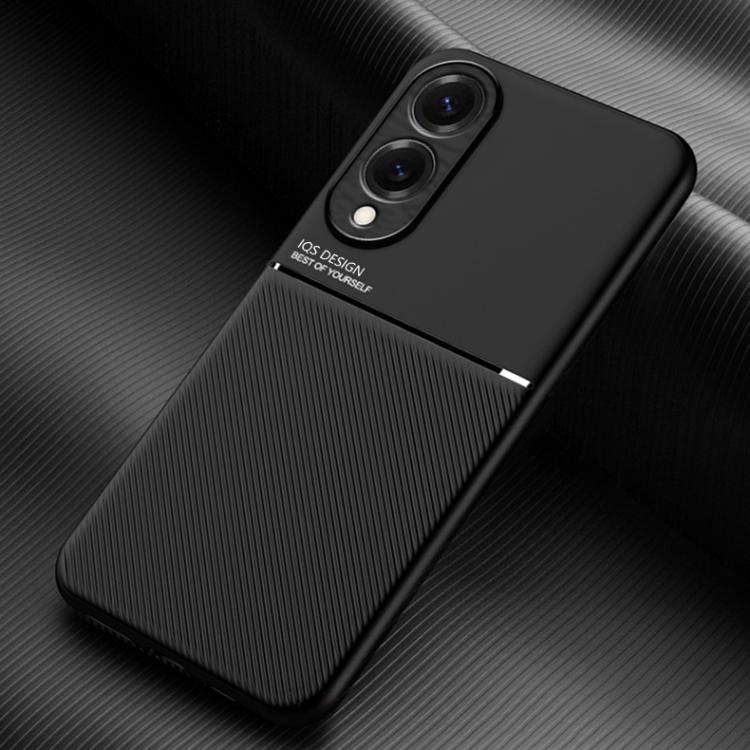 Custodia per telefono in TPU ibrida in PC magnetico con grana a strisce inclinate classica, For Samsung Galaxy S26+ 5G, For Samsung Galaxy S26 Ultra 5G, For Samsung Galaxy S26 5G, For Samsung Galaxy S25 Edge 5G, For Samsung Galaxy S25 5G               ...