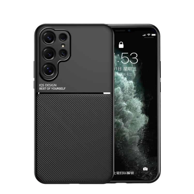 Custodia per telefono in TPU ibrida in PC magnetico con grana a strisce inclinate classica, For Samsung Galaxy S26+ 5G, For Samsung Galaxy S26 Ultra 5G, For Samsung Galaxy S26 5G, For Samsung Galaxy S25 Edge 5G, For Samsung Galaxy S25 5G               ...