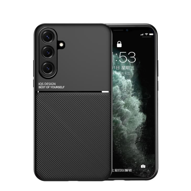 Custodia per telefono in TPU ibrida in PC magnetico con grana a strisce inclinate classica, For Samsung Galaxy S26+ 5G, For Samsung Galaxy S26 Ultra 5G, For Samsung Galaxy S26 5G, For Samsung Galaxy S25 Edge 5G, For Samsung Galaxy S25 5G               ...