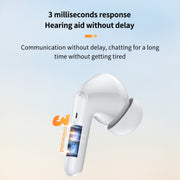 Apparecchio acustico Bluetooth 5.3 In-ear con riconoscimento intelligente AI