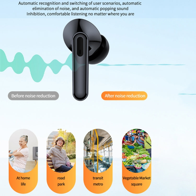 Apparecchio acustico Bluetooth 5.3 In-ear con riconoscimento intelligente AI