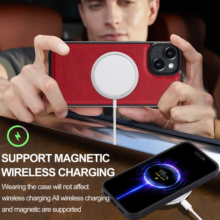 Custodia per telefono LC.IMEEKE 2 in 1 RFID Magsafe, For iPhone 15, For iPhone 14 / 13, For iPhone 14 Pro, For iPhone 14 Pro Max