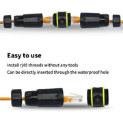 Accoppiatore Ethernet in rame puro schermato RJ45 Cat7 impermeabile IP68, Cat7 Ethernet Coupler