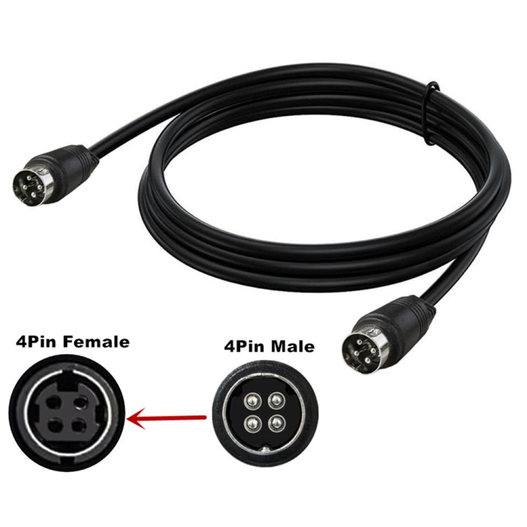 Cavo adattatore audio di alimentazione CA/CC MD DIN 4 pin maschio-maschio, 0.5m, 1m, 1.5m, 3m, 5m