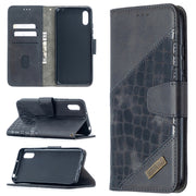 Custodia in pelle sintetica a vibrazione orizzontale con trama in coccodrillo abbinata con portafoglio, supporto e slot per carte, For Xiaomi Redmi 9A, For Xiaomi Redmi 9C, For Huawei Y5(2019)