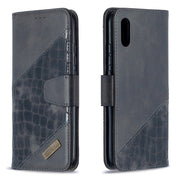 Custodia in pelle sintetica a vibrazione orizzontale con trama in coccodrillo abbinata con portafoglio, supporto e slot per carte, For Xiaomi Redmi 9A, For Xiaomi Redmi 9C, For Huawei Y5(2019)