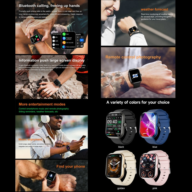 Orologio intelligente fitness ZW65 da 2,01 pollici, ossigeno nel sangue / pressione sanguigna / frequenza cardiaca