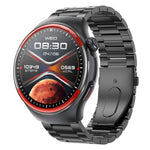 T82 1.43 pollici schermo rotondo BT Call Smart Watch, frequenza cardiaca / pressione sanguigna / ossigeno nel sangue / sonno / zucchero nel sangue / HRV / Metope / SOS, Silicone Black, Silicone Red, Silicone Blue, Leather Brown, Leather Black          ...
