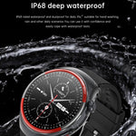 T82 1.43 pollici schermo rotondo BT Call Smart Watch, frequenza cardiaca / pressione sanguigna / ossigeno nel sangue / sonno / zucchero nel sangue / HRV / Metope / SOS, Silicone Black, Silicone Red, Silicone Blue, Leather Brown, Leather Black          ...