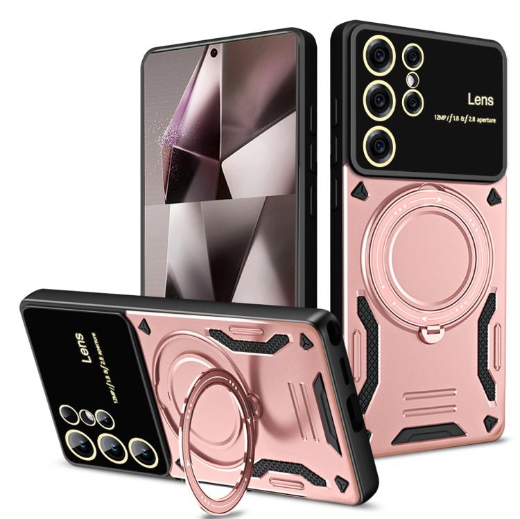 Custodia per telefono con supporto MagSafe per finestra grande, For Samsung Galaxy S26 Ultra 5G, For Samsung Galaxy S25 Ultra 5G, For Samsung Galaxy S24 Ultra 5G, For Samsung Galaxy S22 Ultra 5G
