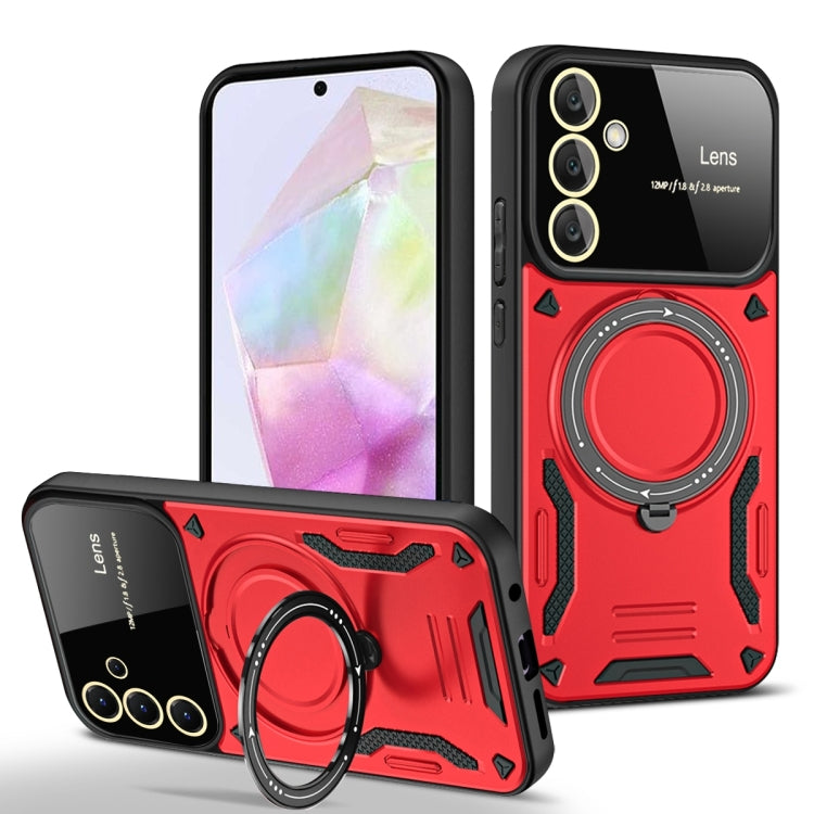 Custodia per telefono con supporto MagSafe per finestra grande, For Samsung Galaxy A56 / A36 5G, For Samsung Galaxy A55 5G, For Samsung Galaxy A35 5G, For Samsung Galaxy A05s