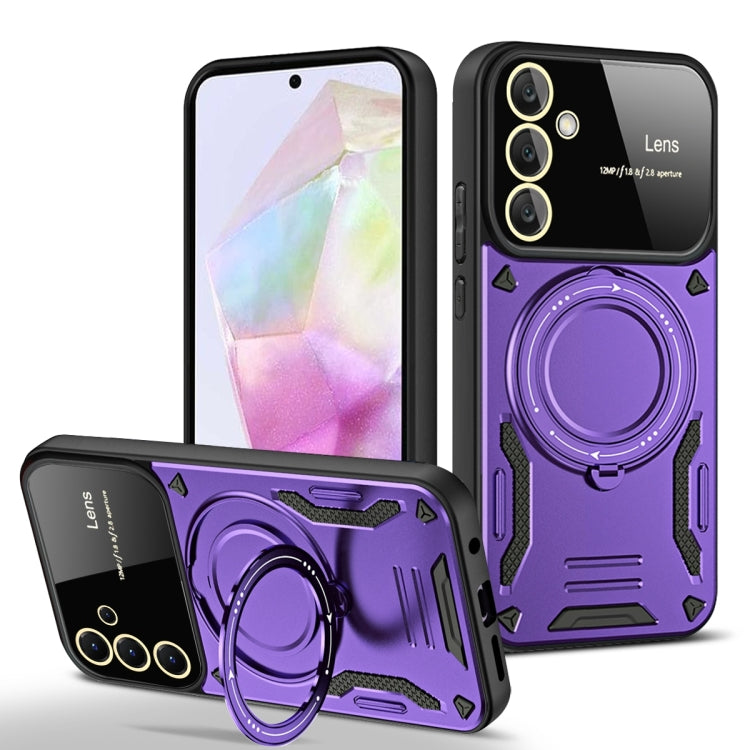 Custodia per telefono con supporto MagSafe per finestra grande, For Samsung Galaxy A56 / A36 5G, For Samsung Galaxy A55 5G, For Samsung Galaxy A35 5G, For Samsung Galaxy A05s