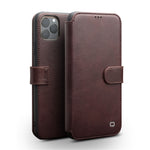 Custodia portafoglio in pelle con fibbia magnetica per iPhone 11