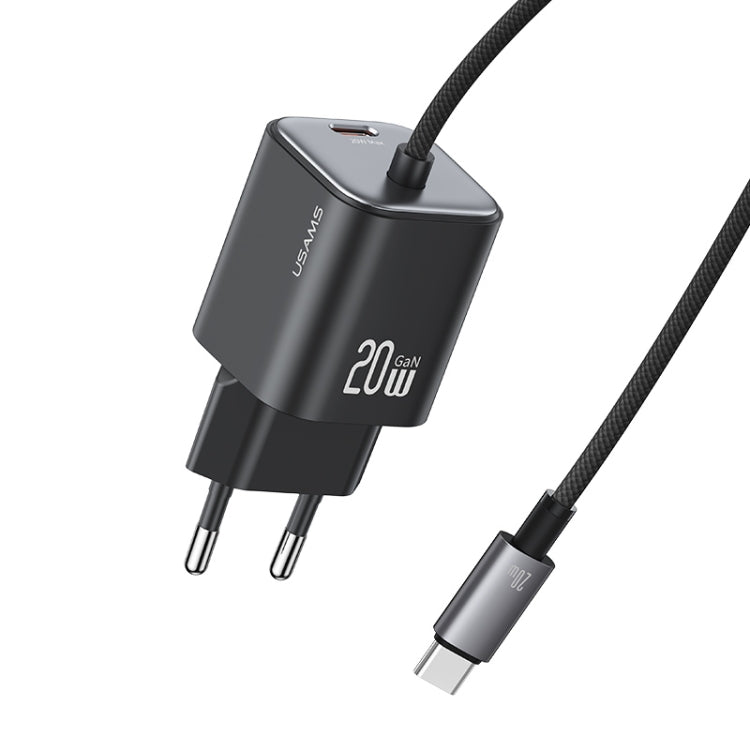Caricabatterie rapido USAMS GaN Mini 20W Type-C doppia porta