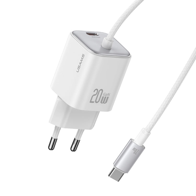 Caricabatterie rapido USAMS GaN Mini 20W Type-C doppia porta