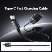 Caricabatterie rapido USAMS CC261 GaN Mini Type-C/USB-C a doppia porta da 20 W con cavo, CC261