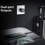 Caricabatterie rapido USAMS GaN Mini 20W Type-C doppia porta