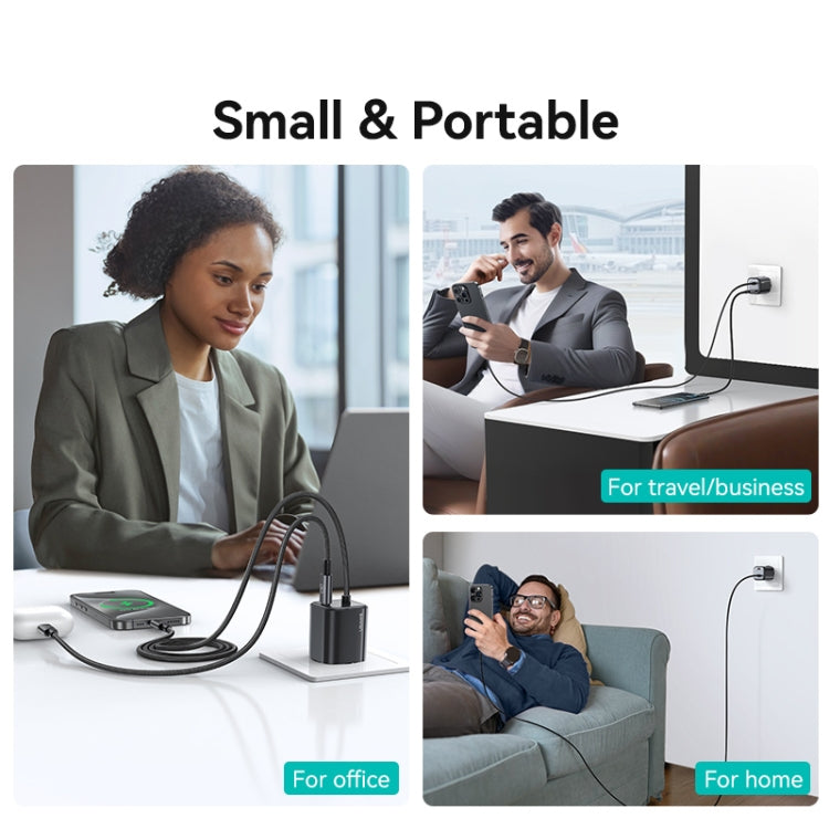 Caricabatterie rapido USAMS GaN Mini 20W Type-C doppia porta