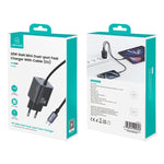 Caricabatterie rapido USAMS GaN Mini 20W Type-C doppia porta
