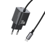 Caricabatterie rapido doppia porta USAMS CC264 GaN 30W con cavo