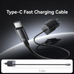 Caricabatterie rapido doppia porta USAMS CC264 GaN 30W con cavo