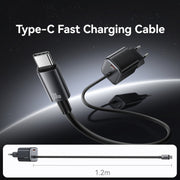 Caricabatterie rapido a doppia porta USAMS CC264 GaN Mini Type-C/USB-C da 30 W con cavo, CC264