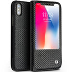 Custodia in pelle QIALINO a ribalta per iPhone XS e X