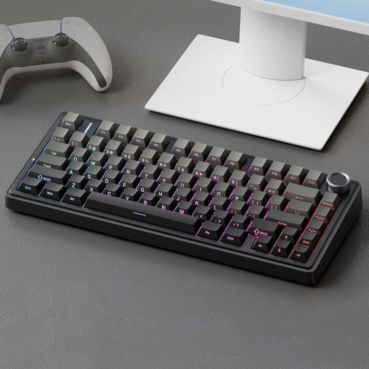 Tastiera meccanica RGB personalizzata a tre modelli AULA F75 80 tasti cablata/2.4G/Bluetooth