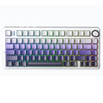 Tastiera meccanica RGB personalizzata a tre modelli AULA F75 80 tasti cablata/2.4G/Bluetooth