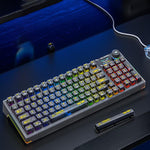 Tastiera meccanica RGB a tre modelli AULA F98 Pro 99 tasti cablata/2.4G/Bluetooth, Ice Crystal Shaft, Ice Soul Shaft