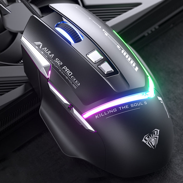 Mouse da gioco RGB cablato AULA S12 Pro 12800DPI