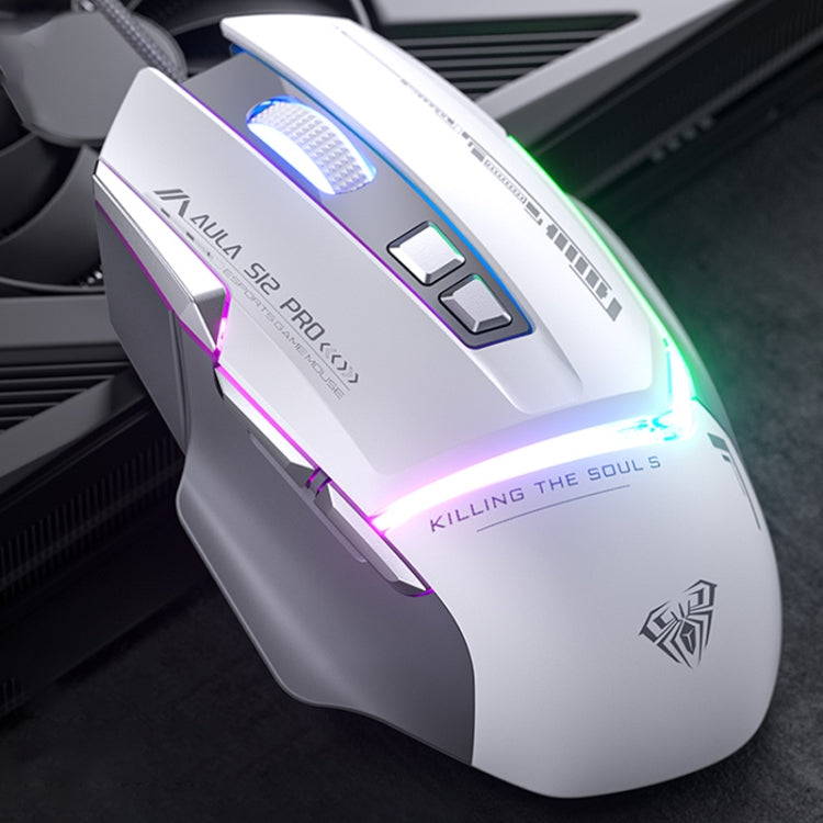 Mouse da gioco RGB cablato AULA S12 Pro 12800DPI
