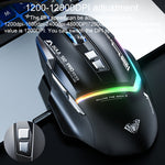 Mouse da gioco RGB cablato AULA S12 Pro 12800DPI