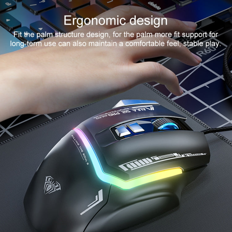 Mouse da gioco RGB cablato AULA S12 Pro 12800DPI