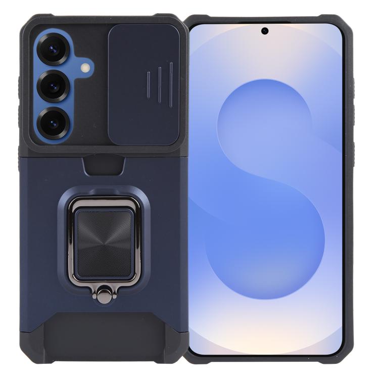 Custodia per telefono in TPU ibrido per PC con slot per schede Camera Shield, For Samsung Galaxy S26+ 5G, For Samsung Galaxy S26 Ultra 5G, For Samsung Galaxy S26 5G