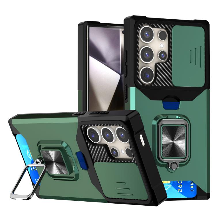 Custodia per telefono in TPU ibrido per PC con slot per schede Camera Shield, For Samsung Galaxy S26+ 5G, For Samsung Galaxy S26 Ultra 5G, For Samsung Galaxy S26 5G