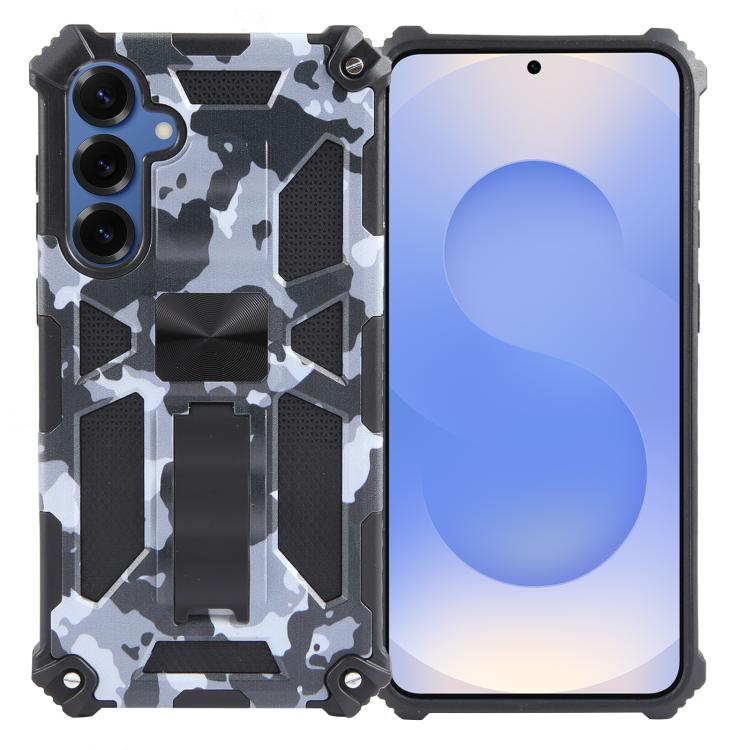 Custodia magnetica per telefono ibrida in TPU e PC con supporto mimetico per armatura, For Samsung Galaxy S26+ 5G, For Samsung Galaxy S26 Ultra 5G, For Samsung Galaxy S26 5G, For Samsung Galaxy S25 5G