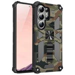 Custodia magnetica per telefono ibrida in TPU e PC con supporto mimetico per armatura, For Samsung Galaxy S26+ 5G, For Samsung Galaxy S26 Ultra 5G, For Samsung Galaxy S26 5G, For Samsung Galaxy S25 5G