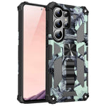 Custodia magnetica per telefono ibrida in TPU e PC con supporto mimetico per armatura, For Samsung Galaxy S26+ 5G, For Samsung Galaxy S26 Ultra 5G, For Samsung Galaxy S26 5G, For Samsung Galaxy S25 5G