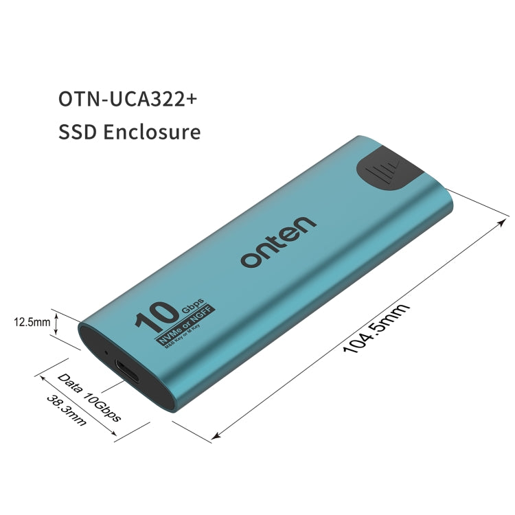 Custodia SSD Onten UCA322+ 10Gbps M.2 M-key NVMe NGFF, Onten UCA322+