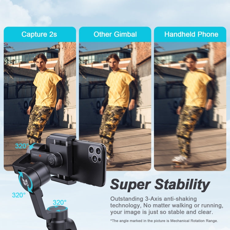 FUNSNAP Capture 2s Smart 3-Axis Handheld Gimbal Stabilizzatore per telefono Live, Capture 2s Basic, Capture 2s Combo