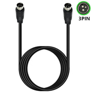 Cavo adattatore di segnale di alimentazione audio da maschio a maschio a 3 pin DIN centrale, 0.5m, 1m, 1.5m