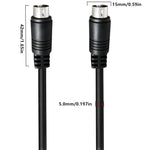 Cavo adattatore di segnale di alimentazione audio da maschio a maschio a 3 pin DIN centrale, 0.5m, 1m, 1.5m