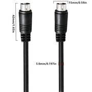 Cavo adattatore di segnale di alimentazione audio da maschio a maschio a 3 pin DIN centrale, 0.5m, 1m, 1.5m